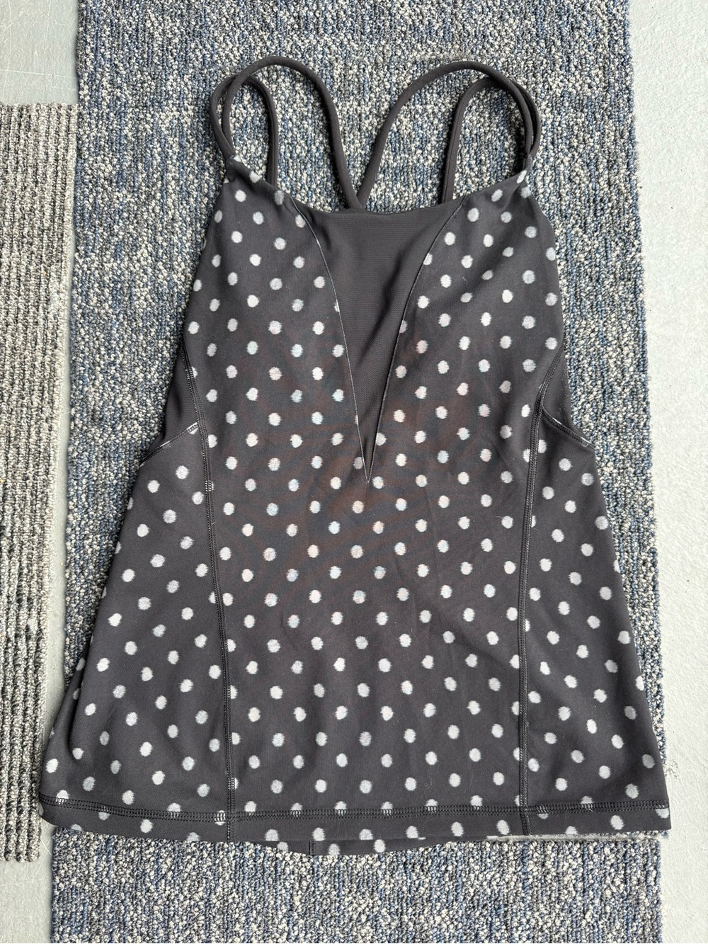 lululemon athletica Black Slate Polka Dot Tank
